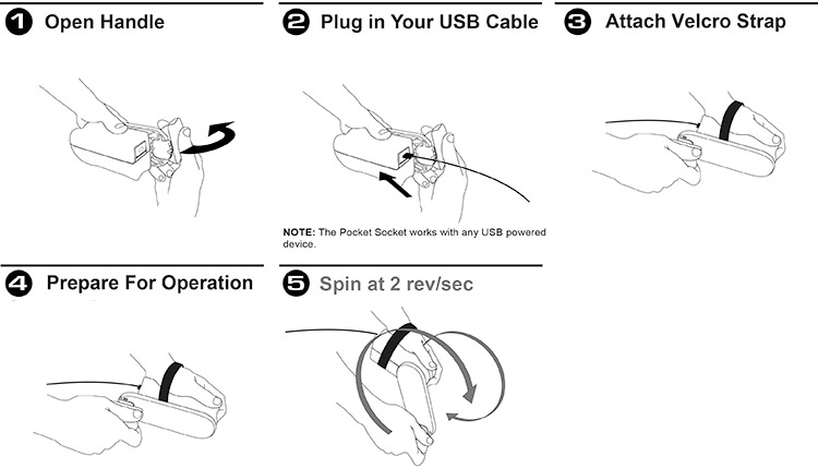 Pocket Socket USB 1Amp Operating Instructions